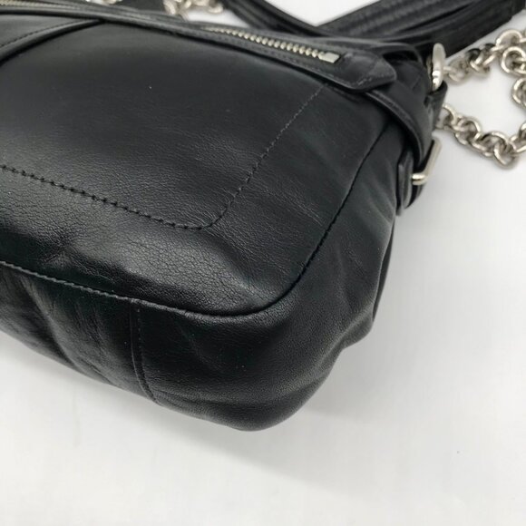 Coach Black Leather Chelsea Turn Lock Flap Shoulder Bag 17825 - Picture 8 of 11